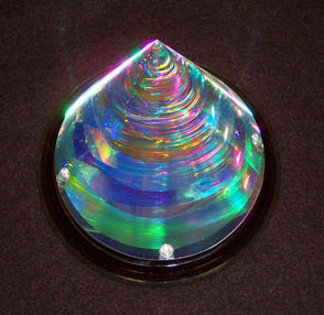 Circular Dichroic Glass Sculpture